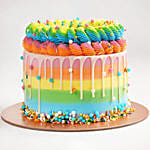 Exquisite Vanilla Rainbow Cake 8 Portion
