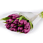 Fresh Bunch of Purple Tulips 10 Tulips