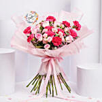Carnations And Roses Bouquets For Mother
