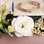 Guy Laroche Dual Tone Bangle With Floral Box For Her