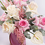 Feminine Bloom Glow In Vase
