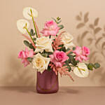 Feminine Bloom Glow In Vase
