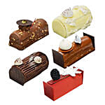 Mixed Christmas Log Cakes