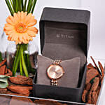 Titan Raga Showstopper Rose Gold Watch For Her