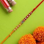Red And Yellow Fancy Rakhi