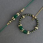 Regal Stone And Pearl Lumba Rakhi Set