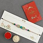 Opulent Kundan Rakhi N Ferrero Rocher Bliss