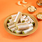 Pearl Beads Rakhiand Kaju Roll