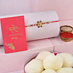 Petal Grace Meenakari Rakhiand 1Kg Rasgulla