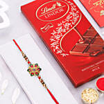 Petal Grace Meenakari Rakhiand 1 Lindt Chocolate