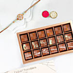 Pastel Floral Kundan Rakhi And Dubai Chocolates