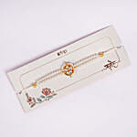 Pearl Kundan Designer Rakhi And Dubai Chocolates