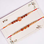 Serene Spirit Rudraksha Rakhi Set And Dry Fruits With Chocolates