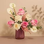 Feminine Bloom Glow In Vase