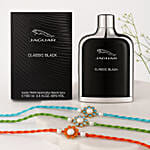 Sneh Premium Beads Floral Rakhi Set Of 3 And Jaguar Classic Chromite Perfume Edt
