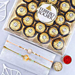 2 Rakhi Festive Gift With Ferraro Rocher 24 Pcs