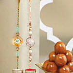 2 Rakhi Festive Gift With Gulab Jamun