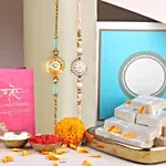 2 Rakhi Festive Gift With Kaju Katli