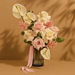 Feminine Bloom Glow In Vase