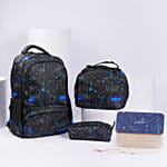 Space Design Back To School Bag With Lunch Box