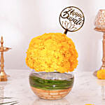 Diwali Cheer Marigold Vase