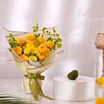 Shubh Diwali Marigold Bouquet With Cake