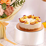 Diwali Aura Blossom Bouquet With Cake