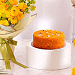 Shubh Diwali Marigold Bouquet With Cake