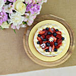 كومبو كيكة رد فيلفيت مع فازة ورد