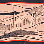 100% Silk Chiffon Dubai Skyline Scarf