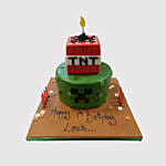 2 Tier Minecraft Truffle Cake