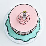 2D Comic Vanilla Cake