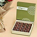 3 Pink 3 Red Roses Valentines Bouquet And Chocolates