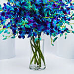 38  Blue and Purple Orchids Arrangement