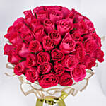 50 Dark Pink Roses Bouquet