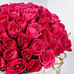 50 Dark Pink Roses Bouquet