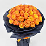 50 Orange Roses Designer Bouquet