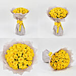 50 Yellow Roses Designer Bouquet