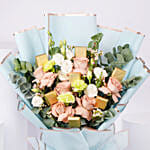 كومبو باقة ورد وشوكولا