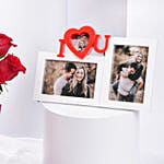 كومبو عيد الحب | بوكيه ورد أحمر و فريم