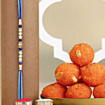 Beads of Bond Blue Rakhi N Sweets Delight