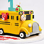 Animals in Bus Kids Birthday Red Velvet Cake
