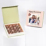 علبة شوكولاتة بنكهات مختلفة لعيد الزواج حسب الطلب