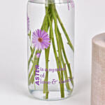 Aster Flower Elegance Birthday Wish with Cake