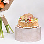 August Birthday Gladiolus Flowers Bouquet and Cake