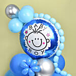 بوكس شوكولاته وستاند بالونات للمولود الجديد ولد