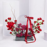 باقة 15 وردة جوري حمراء في غلاف شفاف هدية عيد الحب