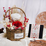 سلة ورود دائمة مبهرة