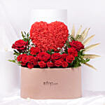 قصة الحب | بوكس ورود حمراء مميز