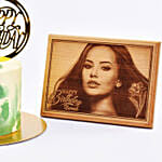 Blissful Birthday Memories Marble Cake with Personalised Frame